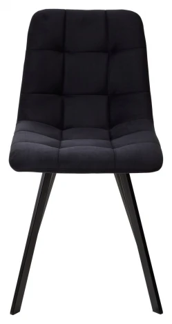Стул CHILLI-Q SQUARE черный #H75, велюр / черный каркас, 4 шт./1 к