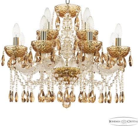 Подвесная люстра Bohemia 5413 5413/8+4/200 G Amber/M-1F K777