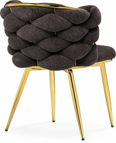 Стул на металлокаркасе Woodville Rendi gold / gray