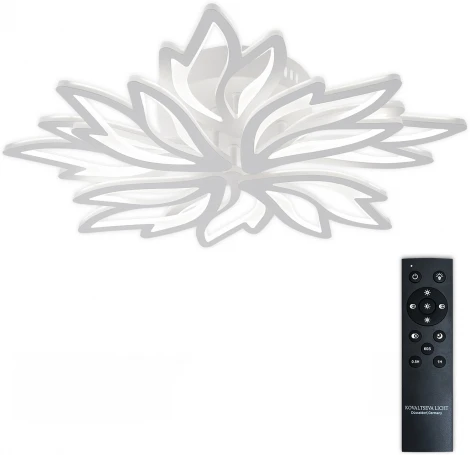 Потолочная люстра светодиодная с пультом ДУ 160W, белый, LED Natali Kovaltseva Rif LED LAMPS 81118/6C