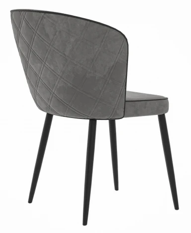 Стул DikLine 347 микровелюр E 31 серый, ножки черные
