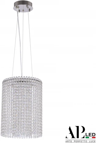 Подвесная люстра светодиодная с пультом APL LED Sicilia SH01.25.A.LED-DIM.Ni (220V, хрусталь, на тросе)