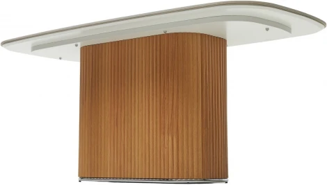 Стол M-City TAMPA 180 цвет БЕЛЫЙ МРАМОР M326, керамика / Каркас OAK