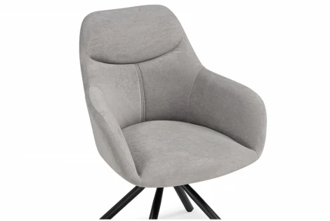 Обеденный стул Woodville Бартон (Металл, Ткань/Черный) арт.621841