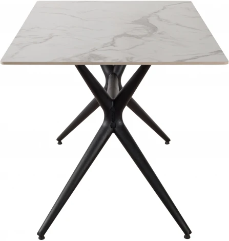 Стол обеденный обеденный JET CERAMIC прямоугольный 120*80 (Термопластичный полимер, Черный) FF Nero Statuario 80х120