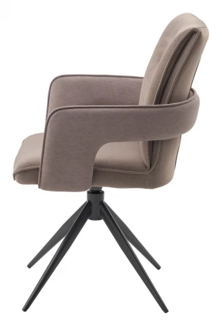 Стул КИННЕТ (KINNET) 360 град. поворот. цв ШОКОЛАД MOHAIR-440/ CASTEL-20, ткань/ Тем.-серый, ®DISAUR M-City 64686