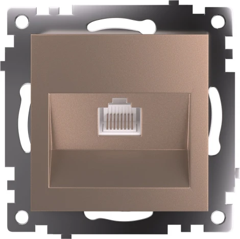 Розетка Ethernet RJ-45 (шампань) Stekker Катрин 39599