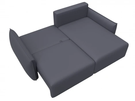 Диван угловой Лига-051 НПБ угол универсальный (ЛДСП,Брус,Фанера/Пластик/Экокожа/Серый) Лига Диванов 129889