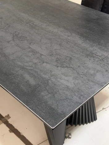 Стол M-City YOAKIM 180 цвет 1704 Темно-серый мрамор, керамика / Темно-серый каркас