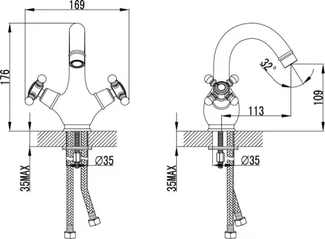 Смеситель Iddis Sam SAMSB00i01 для раковины