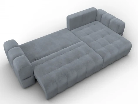 Диван угловой Лига-110 НПБ угол универсальный (ДВП,ДСП,ЛДСП,Брус,Фанера,Велюр/Серый) Лига Диванов 136537