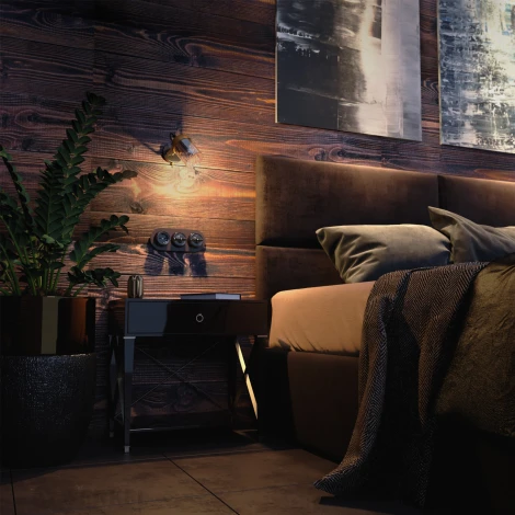 Переключатель / выключатель одноклавишный (коричневый) Ретро Werkel W5612014 (a051057)