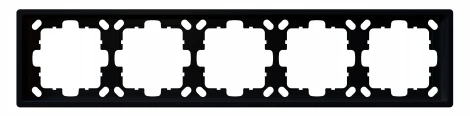Рамка на 5 постов (черный матовый) Jasmart FD FD1005PBM