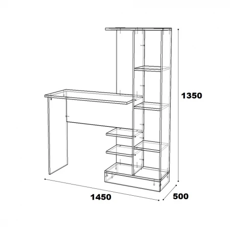 Стол компьютерный ТЭКС Квартет-6, венге