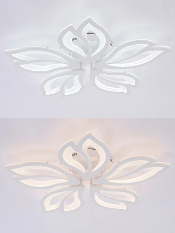 Потолочная люстра светодиодная с пультом ДУ 110W, белый, LED Natali Kovaltseva Fortuna LED LAMPS 81107/4C