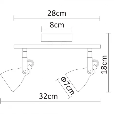 Спот на штанге Arte Lamp Gotto A9189AP-2GY (220V, круглые)