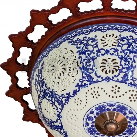 Потолочная люстра N-Light 6157 6157-3 красное дерево