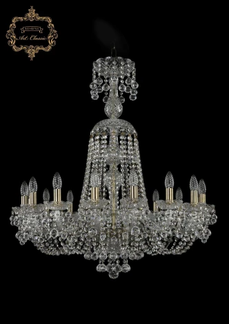 Подвесная большая люстра Art Classic 11.26 11.26.16.300.XL-91.Br.B (220V, хрусталь, на цепи, подсвечник, свеча)