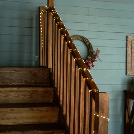 Светодиодная гирлянда линейная Мини Дюралайт 2700К с контроллером 15м c питанием от сети 220V Feron CL587 51460