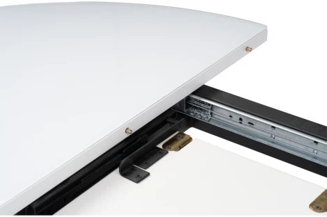 Стеклянный стол Woodville Бетина черный / белый 504211