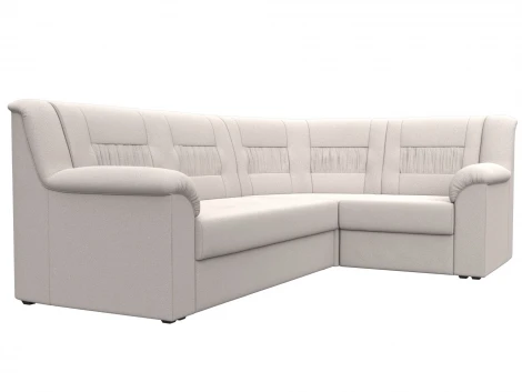 Диван угловой Карелия правый угол (ДСП,ЛДСП/Пластик/Замша/Бежевый) Лига Диванов 128142