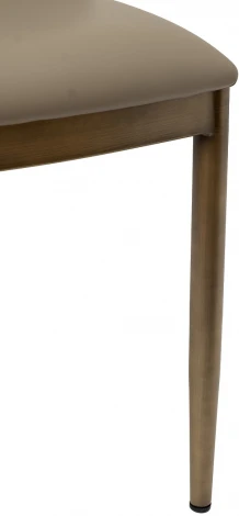 Стул обеденный экокожа бежевый+бронза 47*52*87см Garda Decor арт.163YH-06574