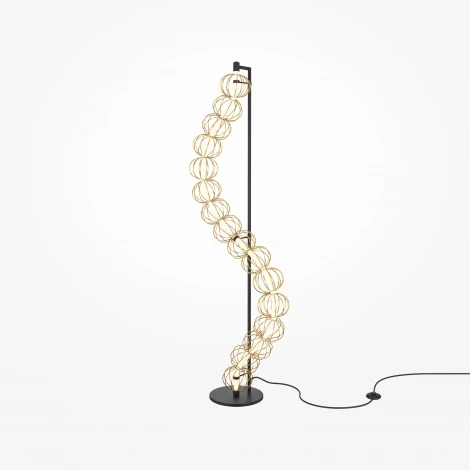 Торшер Maytoni Golden Cage MOD216FL-L38G3K (LED, 220V, выключатель, шарики)