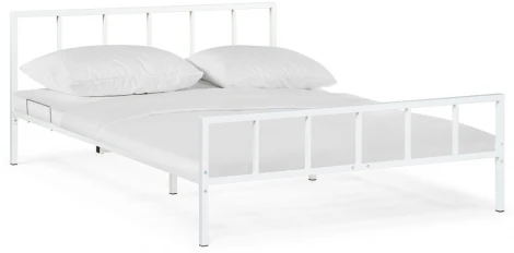 Двуспальная кровать Woodville Гримсей 160х200 белый 552925
