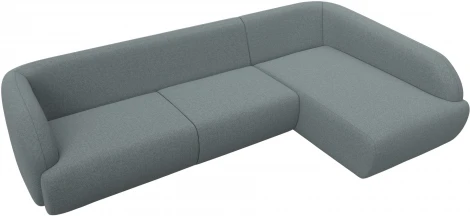 Диван угловой Лига-041 правый угол (Серый/Рогожка) Лига Диванов арт.124716