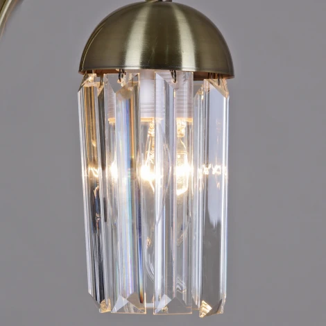 Потолочная люстра на штанге ILLUMICO IL0599-3CSQ-24 AB LYRA (220V, хрусталь)