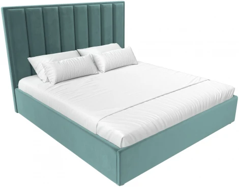 Кровать интерьерная Афродита 180 (Бирюзовый/Велюр) Лига Диванов арт.120577