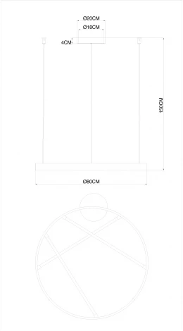 Подвесной светильник Arte Lamp Ricco A1874SP-45BK (LED, 220V, на тросе, круглые)