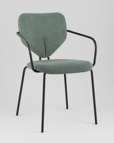 Стул обеденный Masey с подлокотниками зеленый Stool Group арт.УТ000039587