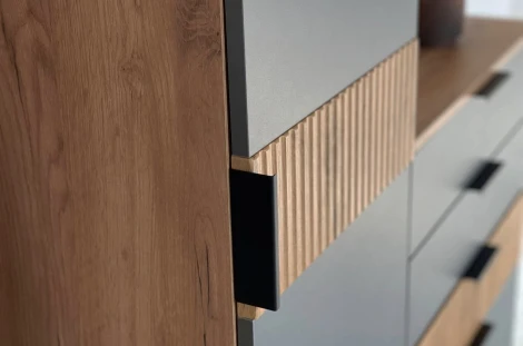 Бери Гостиная (Стенка), цвет дуб крафт золотой/графит Mebelson (арт.GNS-01.2564)