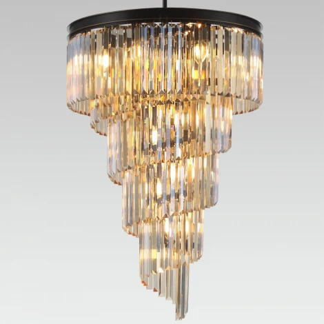 Подвесная люстра каскадная Citilux Мартин CL332172 (220V, хрусталь, на цепи)