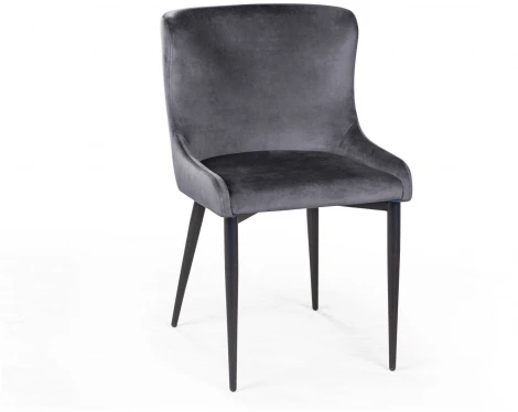 Стул JAZZ, бархат серый 27/черный конус Top Concept JAZZ 75890