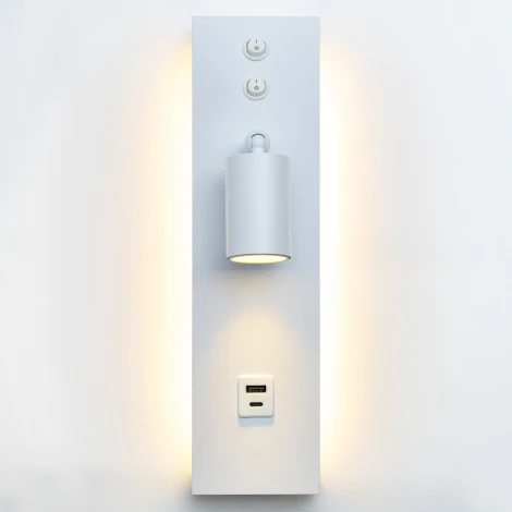 Настенный светильник LED с USB со спотом для чтения с выключателем Citilux Декарт CL704460 (220V)