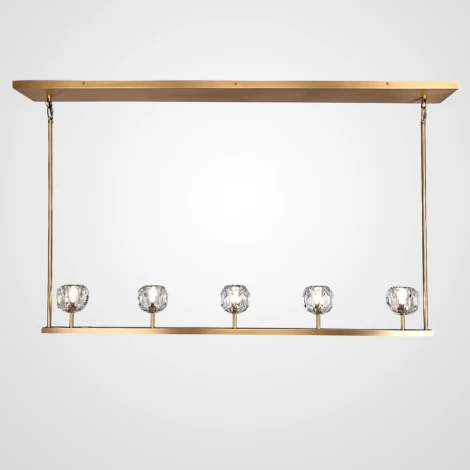 Подвесной светильник Rh Boule De Cristal Linear Chandelier 5 Bronze ImperiumLoft 40,1221 (220V)
