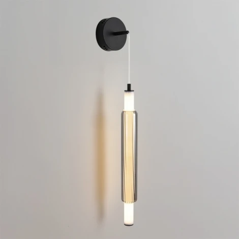 Бра/подвесной светильник Lumion Trendy 6556/15WCL черный/дымчатый, металл/акрил/стекло LED 15W 4000К 220V