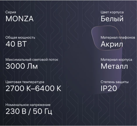 Потолочная люстра светодиодная с ДУ Ritter Monza 52391 8