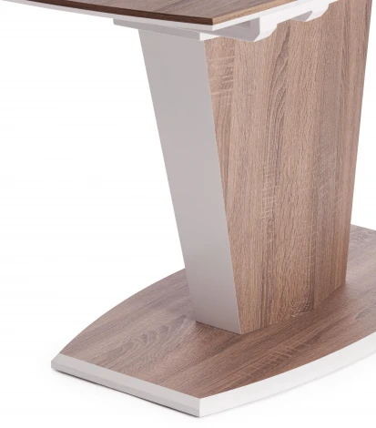 Стол FANCY МДФ HPL, 120-160х85х75 см, Дуб трюфель/Белый Tetchair 18997