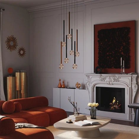 Подвесной светильник каскадный Maytoni Bubble dream MOD383PL-L40BBS3K (LED, 220V, на проводе)