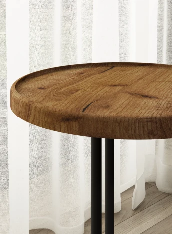 Придиванный стол Кальяри вяз браун/черный 4320091504