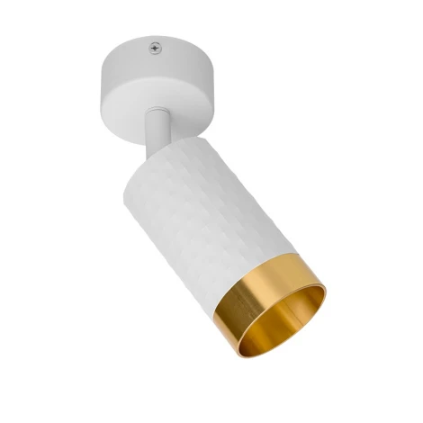 Спот Wolta WSL-GU10/S10WG под лампу GU10 Белый / Золотой CELLA