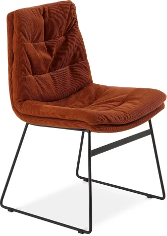 Обеденный стул Vitra ОГОГО Обстановочка! (Вельвет/Терракотовый,Черный) арт.930823