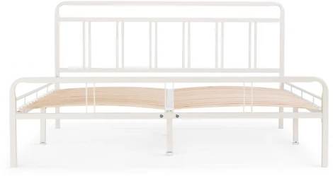 Двуспальная кровать Woodville Рейк 160х200 белая 403028