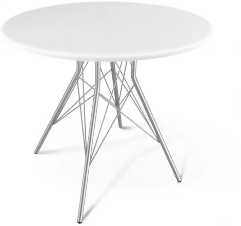 Стол SHT-TU2-1/80 МДФ хром лак/белый Sheffilton SHT-TU2-1 4000188201