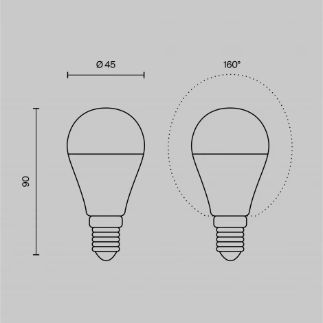 Светодиодная лампа Базовая Стандарт Шар 9Вт 4000K E14 Voltega Base 3291