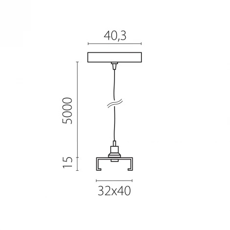 Подвес скрытый тип D треку 5040xx-(F)/(R) 5 м Lightstar Quattro 504196-FR2