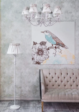 Торшер Maytoni Bird ARM013-22-W (220V, круглые, птички, ленточки)